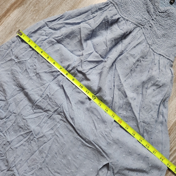 NWT Windsor Just Peachy Keen Off The Shoulder Midi Dress Blue Front Slit Sz M - Picture 8 of 12